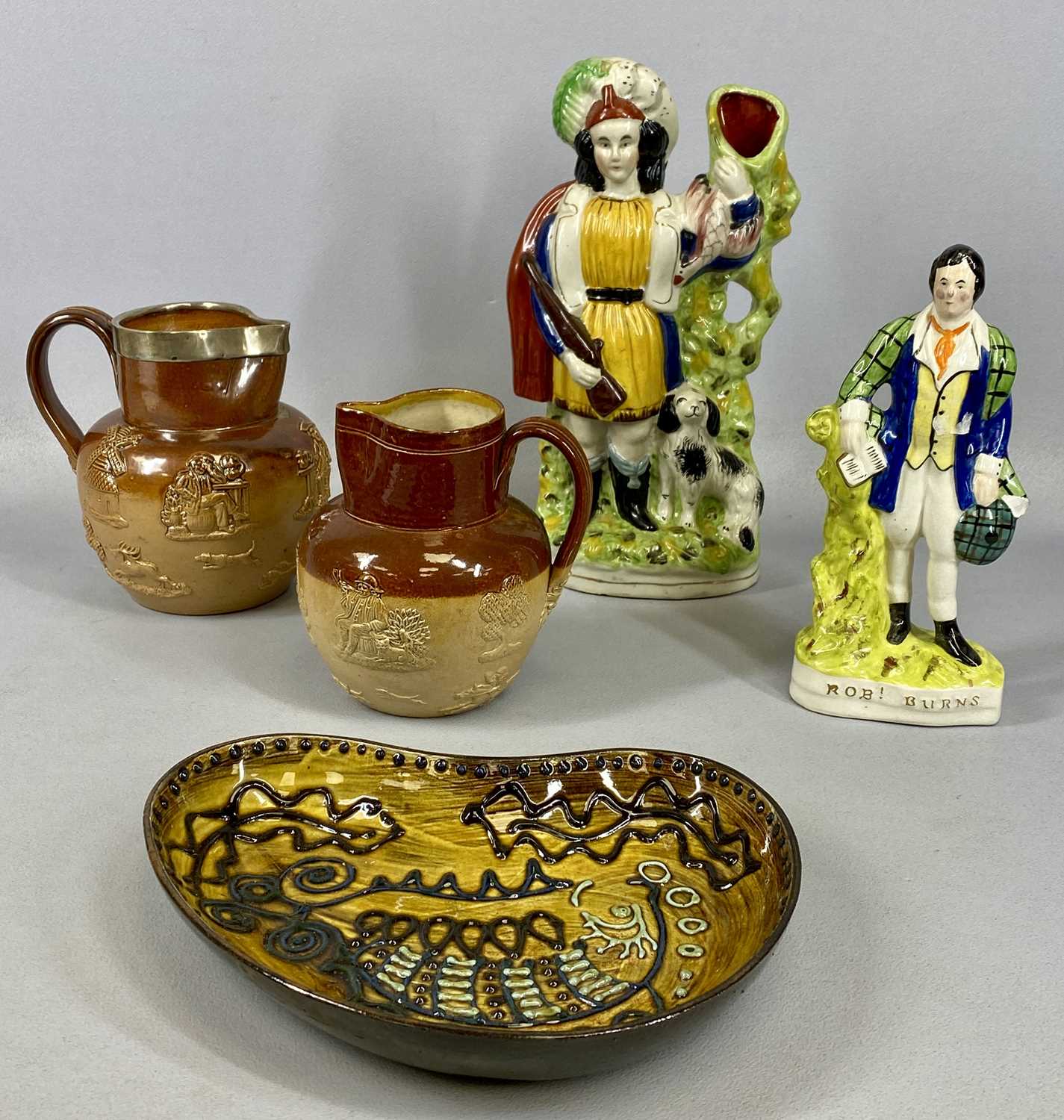 GROUP OF 19TH CENTURY & LATER CERAMICS, including Staffordshire Wild Rose pattern oval tureen and - Image 4 of 6