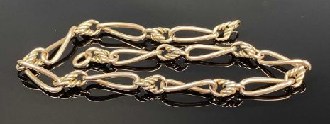 9CT GOLD TWIST LINK BRACELET, 20cms (l), 7gms Provenance: private collection Denbighshire