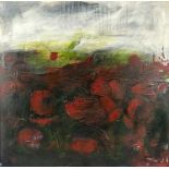 ‡ IAN H. WATKINS acrylic and gesso on plywood - entitled verso "The Enchanted Poppies", dated