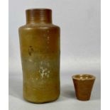 SALT GLAZED STONEWARE BOTTLE, early 19th century, Warren's Liquid Blacking, 80. Strand, 18cms (h)