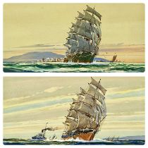 ‡ A. D. BELL (Wilfred Knox) watercolours a pair - entitled "Off the Bermudas 1943" and "With a