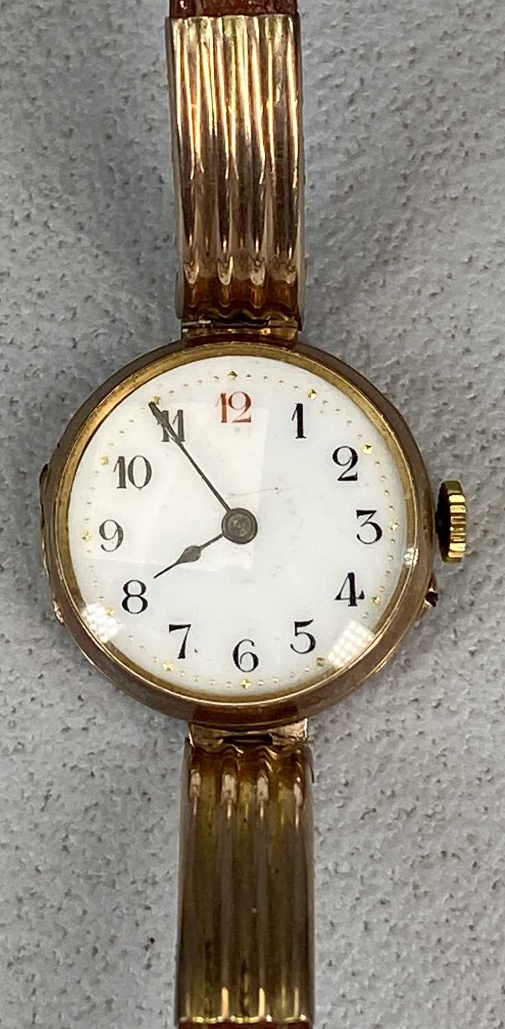COLLECTION OF LADY'S WRISTWATCHES including gold example, circular white enamel dial with Arabic - Image 2 of 6