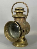 VINTAGE SALSBURY DIETZ BRASS CASED CAR LAMP, 34cms (h) Provenance: private collection Conwy