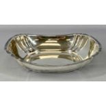 GEORGE V OVAL SILVER OPEN DISH, with ribbed design corners, Sheffield 1912, Olivant and Botsford