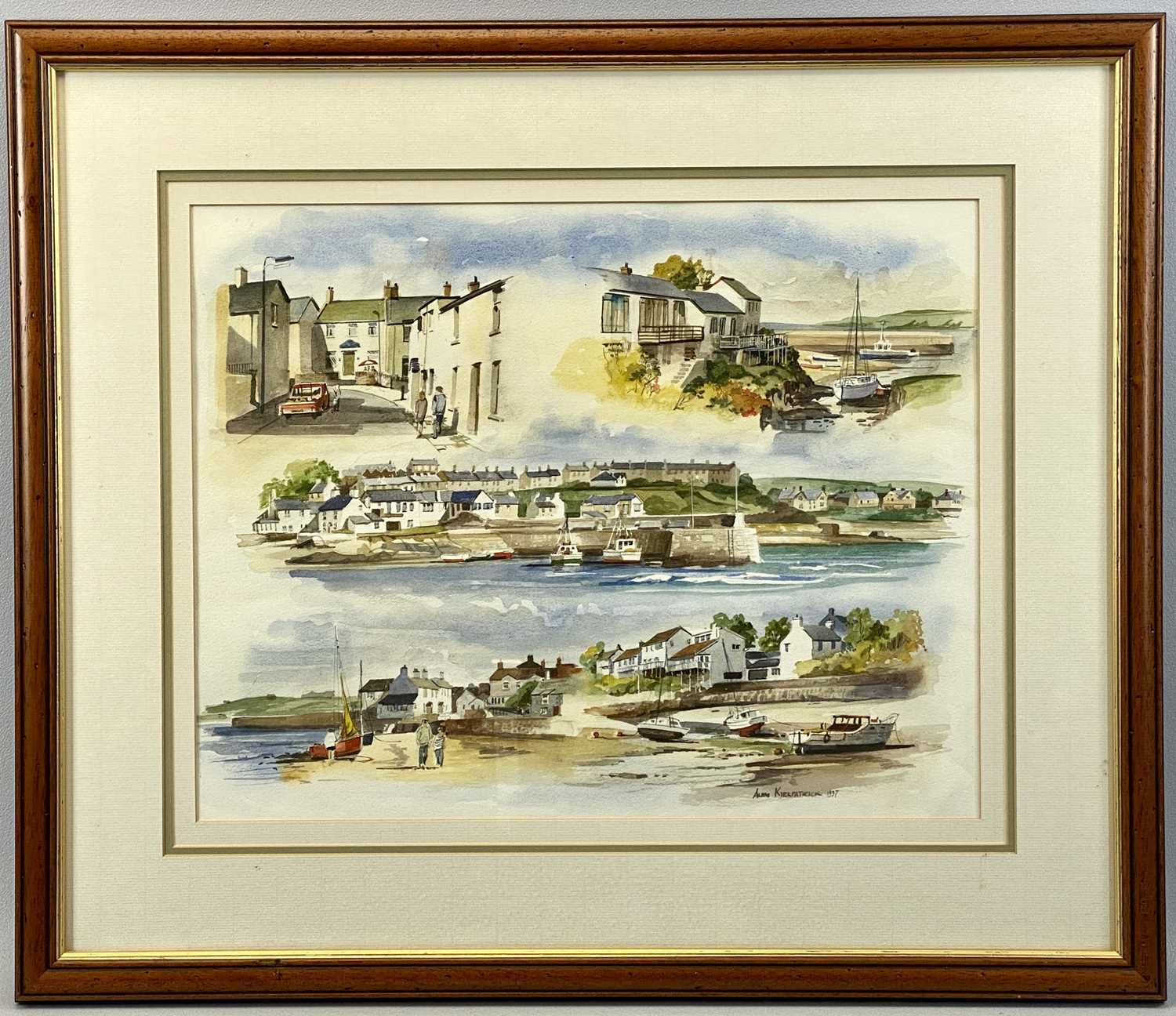 ALAN KIRKPATRICK (1997) pair of watercolours - montages of Cemaes Bay, Anglesey, signed and dated - Image 3 of 7