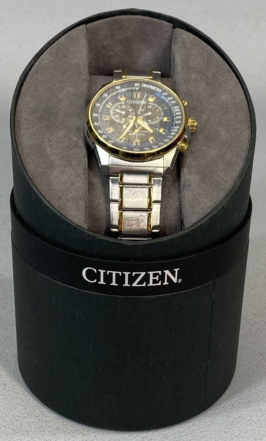 CITIZEN ECO-DRIVE BI-COLOUR STAINLESS STEEL GENTS WRISTWATCH, blue dial, boxed Provenance: private - Image 2 of 2