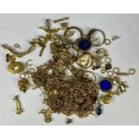 VARIOUS GOLD/YELLOW METAL JEWELLERY REPAIRS/SCRAP approx. 85gms Provenance: private collection