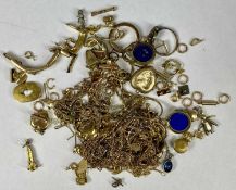 VARIOUS GOLD/YELLOW METAL JEWELLERY REPAIRS/SCRAP approx. 85gms Provenance: private collection