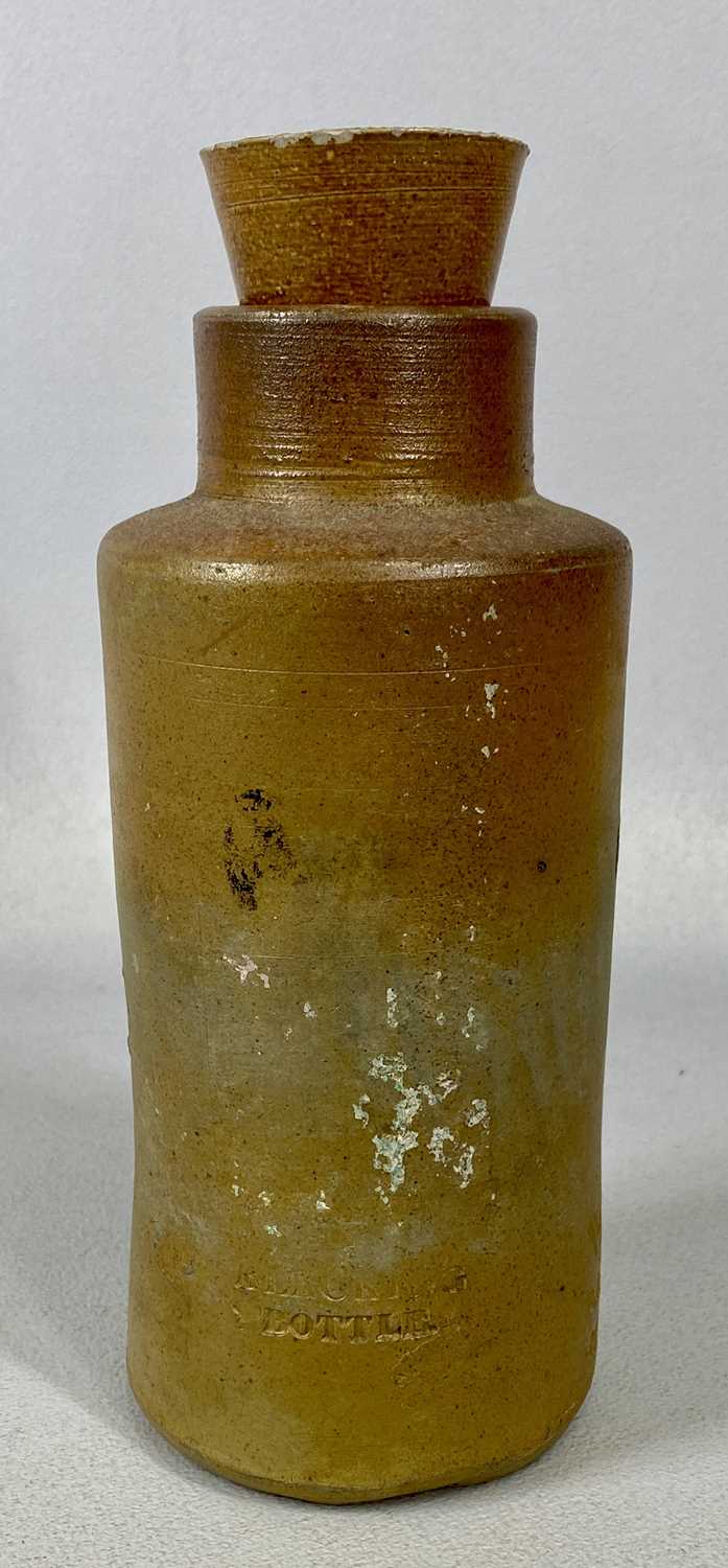 SALT GLAZED STONEWARE BOTTLE, early 19th century, Warren's Liquid Blacking, 80. Strand, 18cms (h) - Image 2 of 3