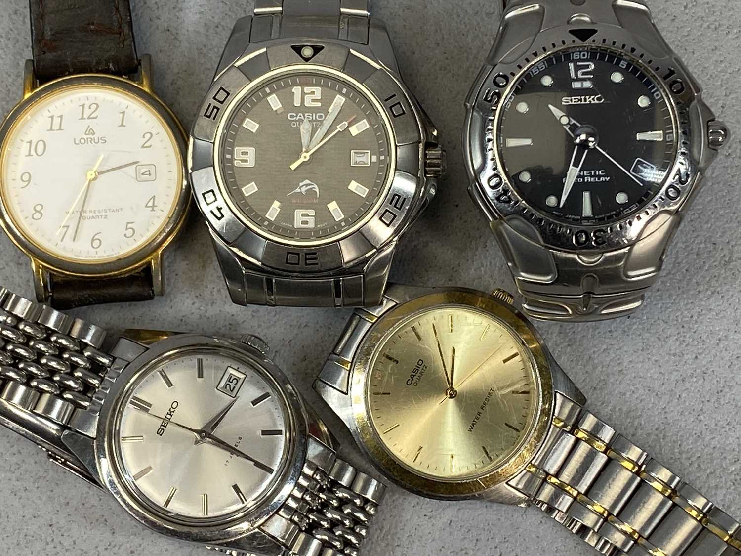 COLLECTION OF GENT'S WRISTWATCHES including Omega Deville gold plated bracelet watch, Seiko, - Image 6 of 8