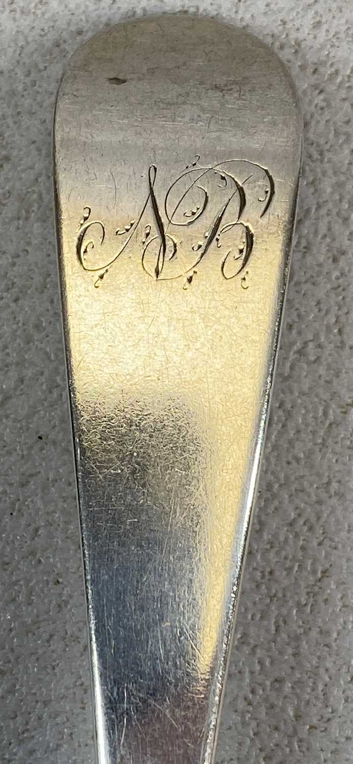 SET OF SIX GEORGE III SILVER TABLESPOONS, London 1802, maker possibly Thomas Wallis II, approx - Image 3 of 3