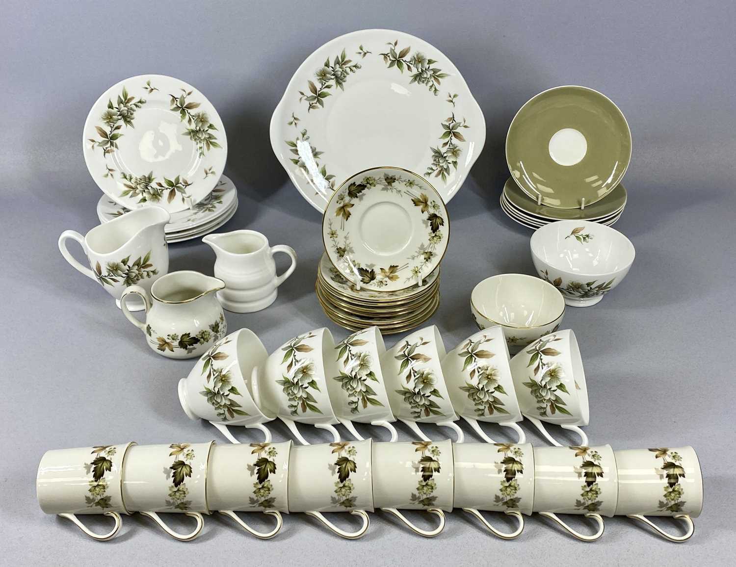 ROYAL DOULTON LARCHMONT PART COFFEE SERVICE / ROYAL ADDERLEY ARCADIA PART TEA SERVICE, 18 and 21 - Image 2 of 3