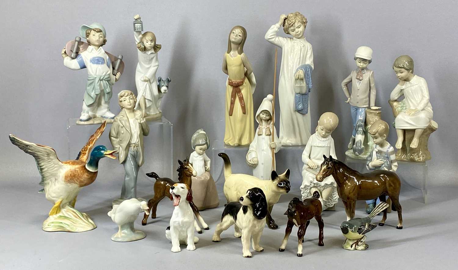 LARGE GROUP OF MIXED CERAMICS, including Lladro and Nao figurines, Beswick, Royal Doulton and - Image 3 of 3