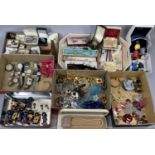 LARGE QUANTITY OF COSTUME JEWELLERY including gent's Seiko, 5 gold plated wristwatch, ETC