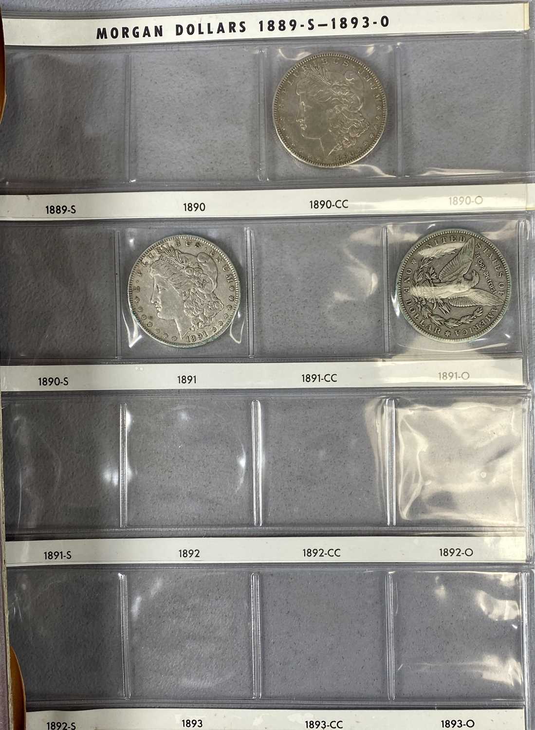 COLLECTION OF COINS, including 31 United States of America Morgan dollars, 1878-1921, in two - Image 3 of 4