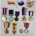 GROUP OF MEDALS, including Imperial Service Medal to Leonard Savage, with ribbon in fitted case,