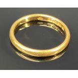 22CT GOLD WEDDING BAND, size L-M, 2.6gms Provenance: private collection Denbighshire