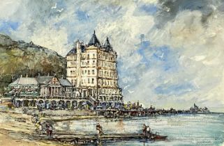 ‡ DORIS E CRICHTON FRSA (British 20th century) watercolour - The Grand Hotel Llandudno, signed lower