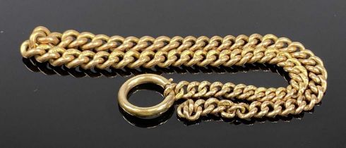 9CT GOLD GRADUATED CURB LINK CHAIN with ring clasp, 26.5cms (l), 21.0gms Provenance: private