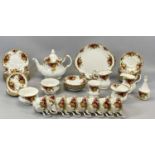 ROYAL ALBERT OLD COUNTRY ROSES PATTERN TEA SERVICE including teapot, approx. 42 pieces Provenance: