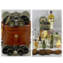 VARIOUS ITEMS including Bushmill's malt whiskey and others boxed miniatures, slate mantel clock by