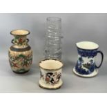 MIXED GROUP OF CERAMICS & GLASSWARE including a Mason's Mandalay jardiniere, 16.5cms (h), a Bisto