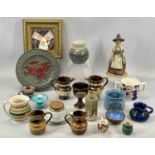 MIXED GROUP OF WELSH CERAMICS including an Allerton's Gaudy Welsh loving cup, 10cms (h),