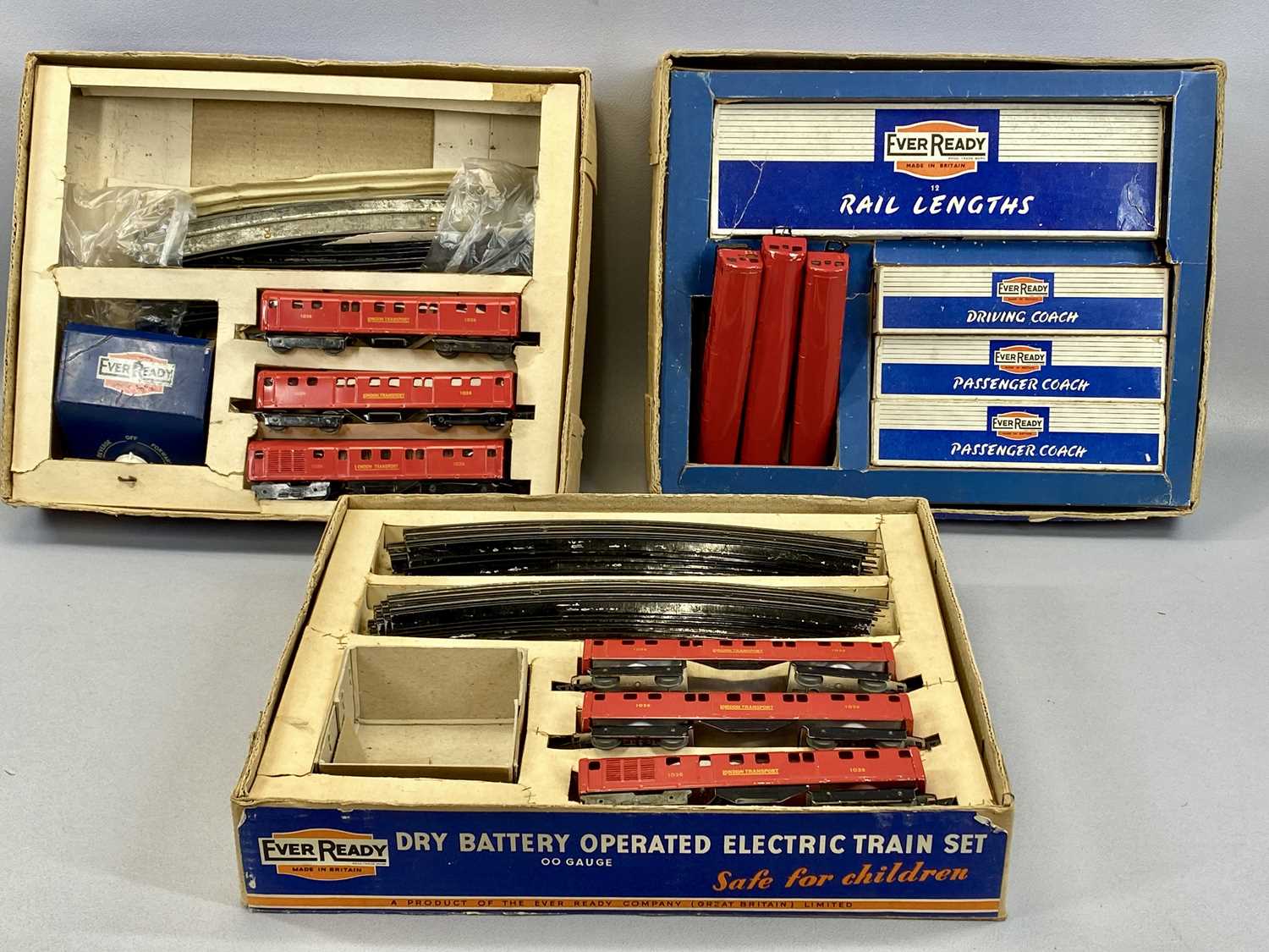 THREE BOXED EVER READY ELECTRIC TRAIN SETS, 00 gauge, containing three carriage London Transport no. - Image 2 of 3