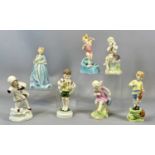 SEVEN ROYAL WORCESTER FIGURES modelled by F. G. Doughty, Sweet Anne 3630, All Mine 3519, June