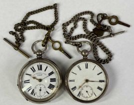 A. GOLD, LONDON SILVER CASED "THE UNIVERSAL LEVER" POCKET WATCH, circular dial with black Roman