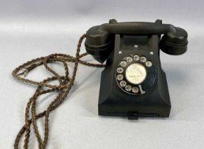 VINTAGE BAKELITE CASED GPO DESK TELEPHONE, rotary dial Provenance: private collection Conwy