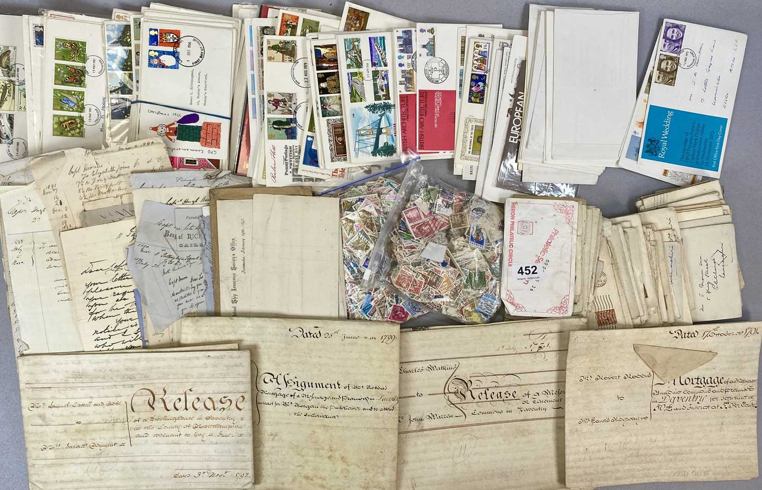 GROUP OF MIXED COLLECTABLES including stamp albums and loose stamps, first day covers, postcards, - Image 13 of 13