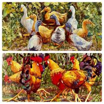MARY ANN ROGERS two limited edition colour prints - 48/500 Orchard Ducks and 78/500 Leg Horns,