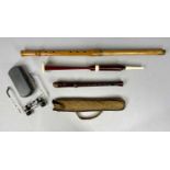 VARIOUS WIND INSTRUMENTS including Scottish chanter & a pair of Ukrainian 7x magnifying spectacles