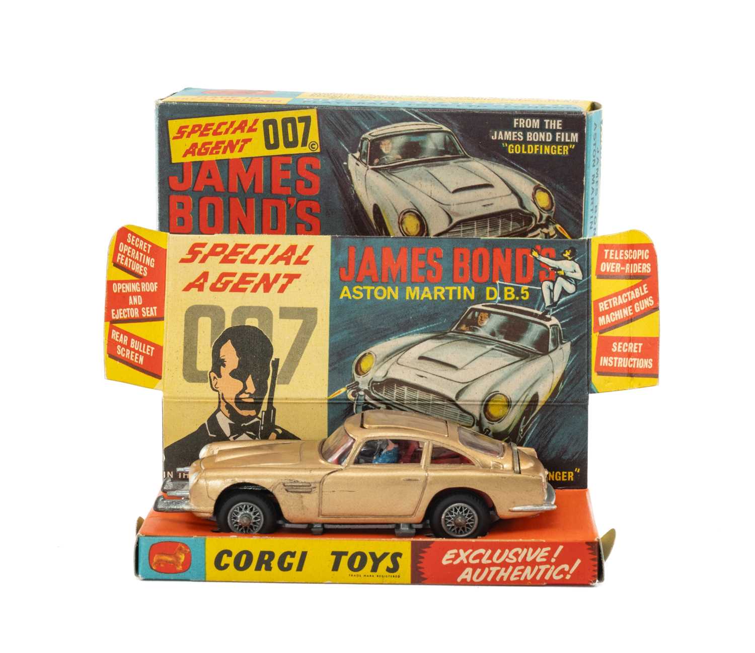 BOXED CORGI TOYS SPECIAL AGENT 007 JAMES BOND'S ASTON MARTIN D. B. 5, No 261, from the film