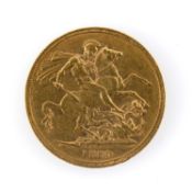 VICTORIAN GOLD SOVEREIGN, 1880, young head, 7.9gms Provenance: private collection Cardiff
