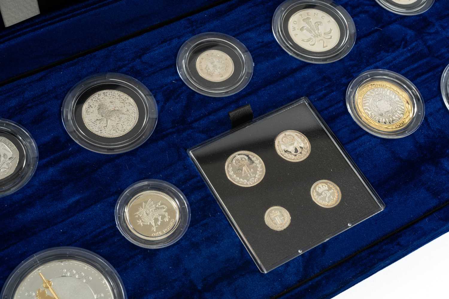 ELIZABETH II ROYAL MINT MILLENIUM PROOF COIN SET, 2000, thirteen encapsulated coins from five pounds - Image 2 of 2