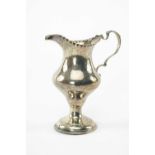 GEORGE III SILVER CREAM JUG, Hester Bateman, London 1781, engraved monogram and date '1783', 73.