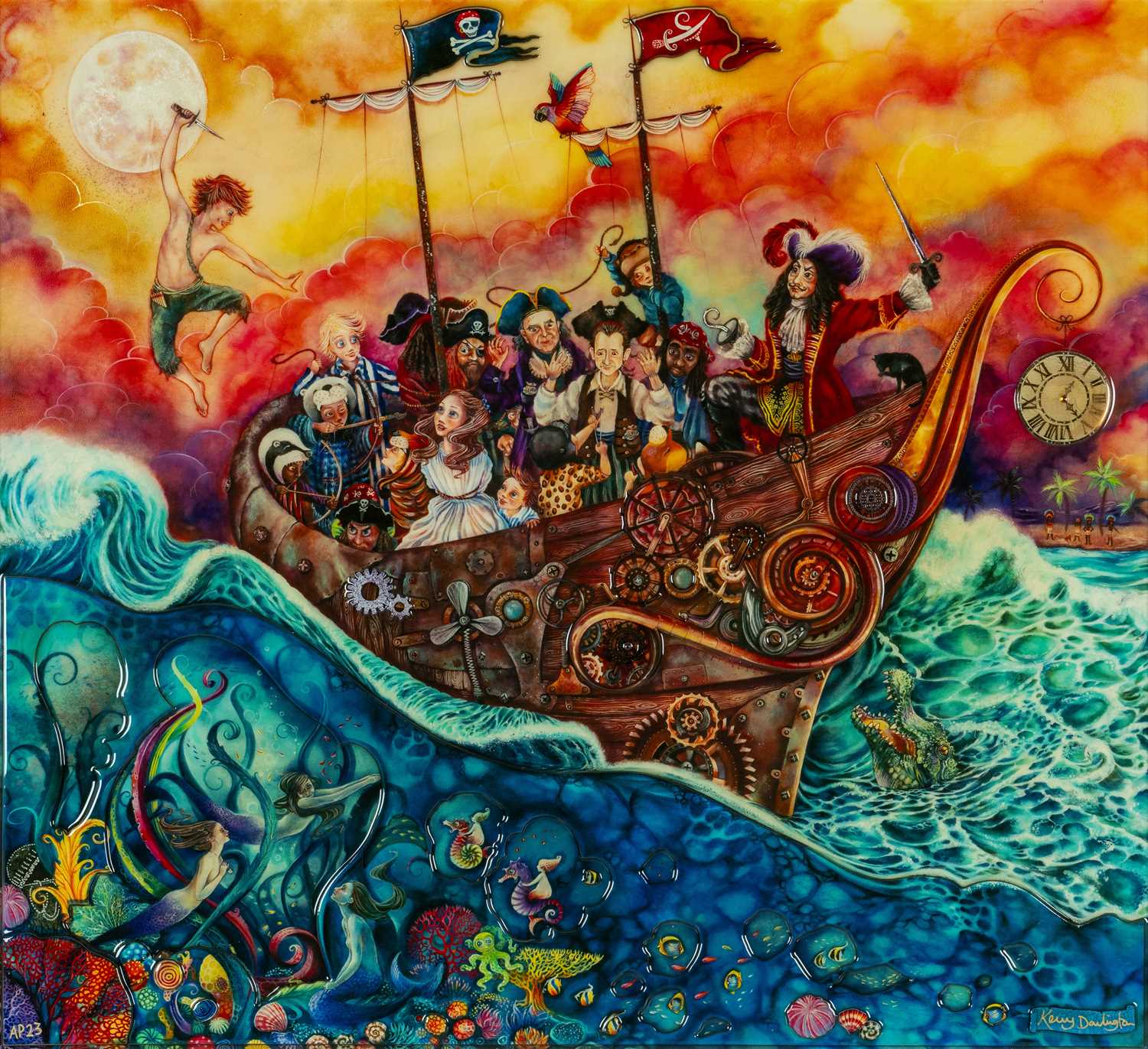 ‡ KERRY DARLINGTON limited edition (artists proof #23) unique resin print - entitled 'The Pirate