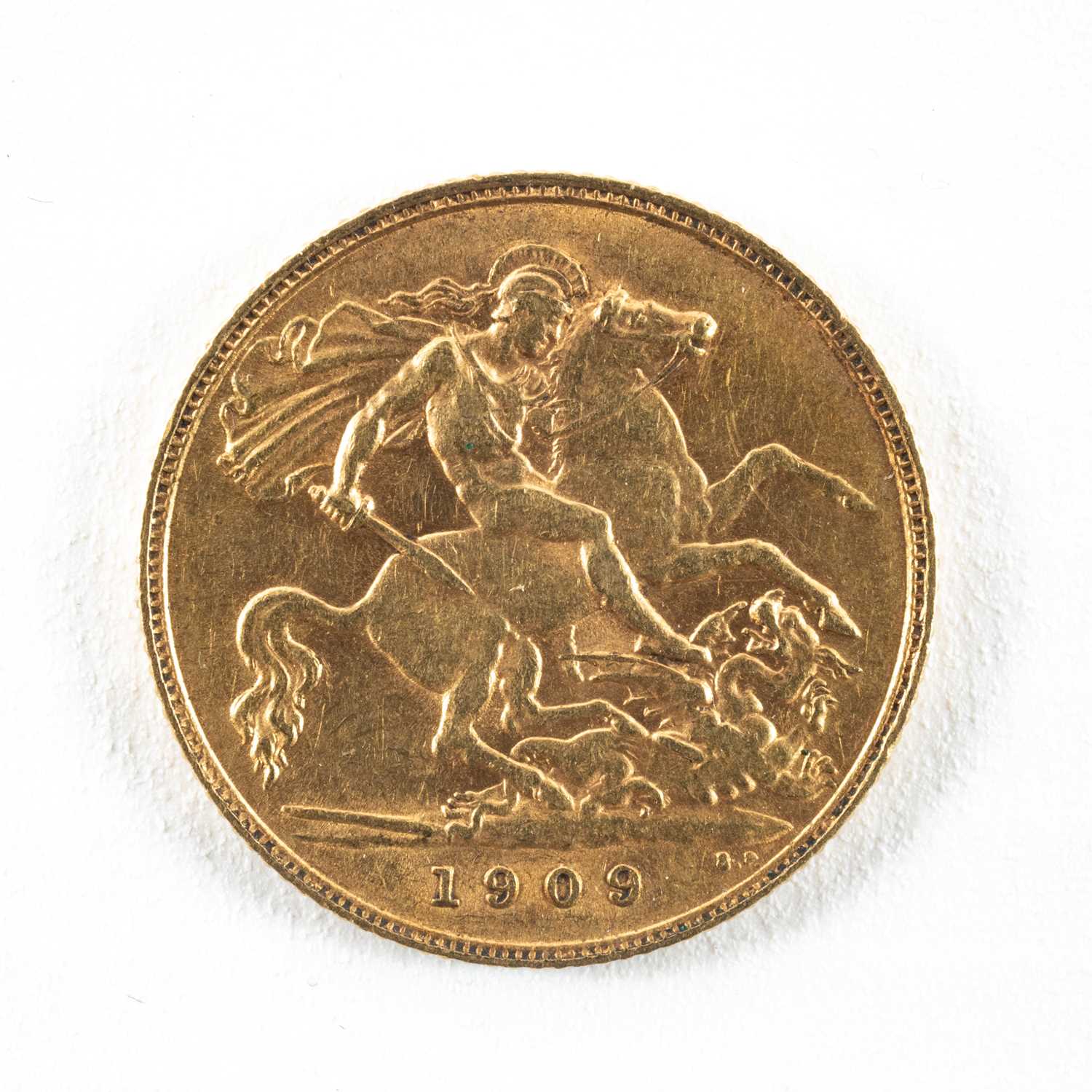 EDWARD VII GOLD HALF SOVEREIGN, 1909, 4g Provenance: private collection Cardiff