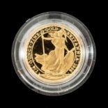 ELIZABETH II BRITANNIA GOLD PROOF TWENTY-FIVE POUNDS, 2006, 1/4oz fine gold, encapsulated, 7.8g
