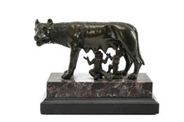 AFTER THE ANTIQUE, bronze - The Capitoline Wolf, the infants Romulus & Remus suckling the she