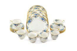 ROYAL ALBERT BONE CHINA 'MOONLIGHT ROSE' PART TEASET, comprising six plates, six side plates, six