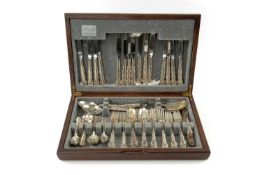 ONEIDA COMMUNITY SILVER PLATED CUTLERY FOR EIGHT, cased Provenance; private collection Rhondda Cynon