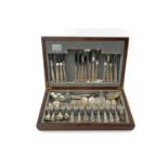 ONEIDA COMMUNITY SILVER PLATED CUTLERY FOR EIGHT, cased Provenance; private collection Rhondda Cynon