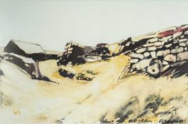 ROY S. MARSDEN watercolour and ink - 'Welsh Hill Farm', titled, signed and dated '91 in ink, 40 x