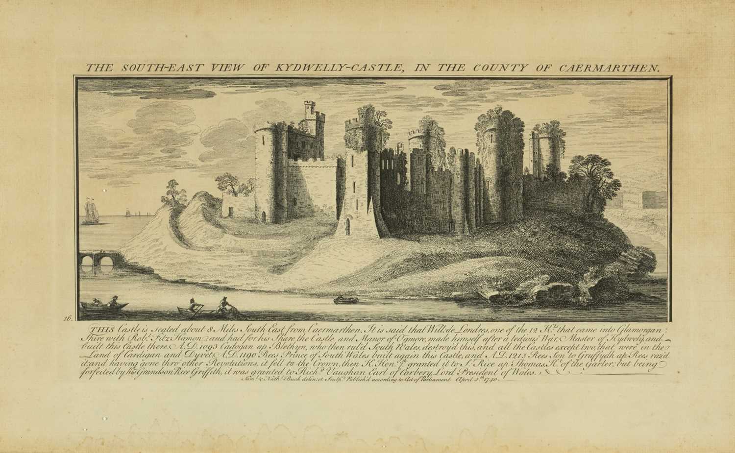 SAMUEL & NATHANIEL BUCK etchings - various castle views including, no.20 The North-East View of - Image 7 of 7