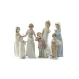 COLLECTION OF NAO FIGURINES including, Wanna Play 1068, To Light the Way 1155, Girl Yawning 230,