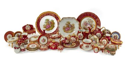 ASSORTED LIMOGES CABINET PORCELAIN, including jugs, trinket boxes, dishes, cup and saucer etc.