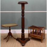 ASSORTED OCCASIONAL FURNITURE including, Victorian mahogany torchere, fluted column, 125 (h) x 38cms